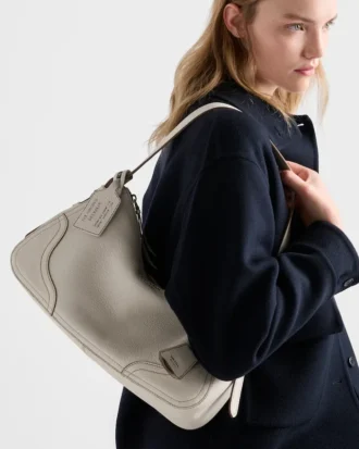 Bolso de hombro grande de piel Prada Aimae