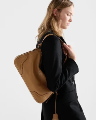 Bolso de hombro grande de piel Prada Aimae