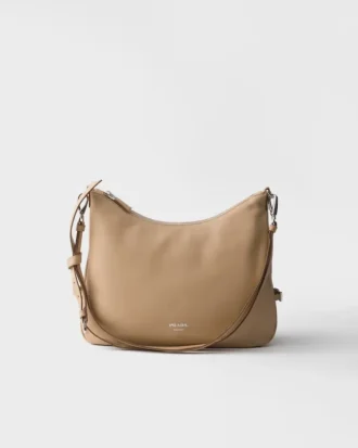 Bolso de hombro grande de piel Prada Fold