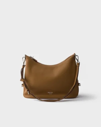 Bolso de hombro grande de piel Prada Fold