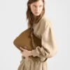 Bolso de hombro grande de piel Prada Fold