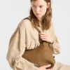 Bolso de hombro grande de piel Prada Fold