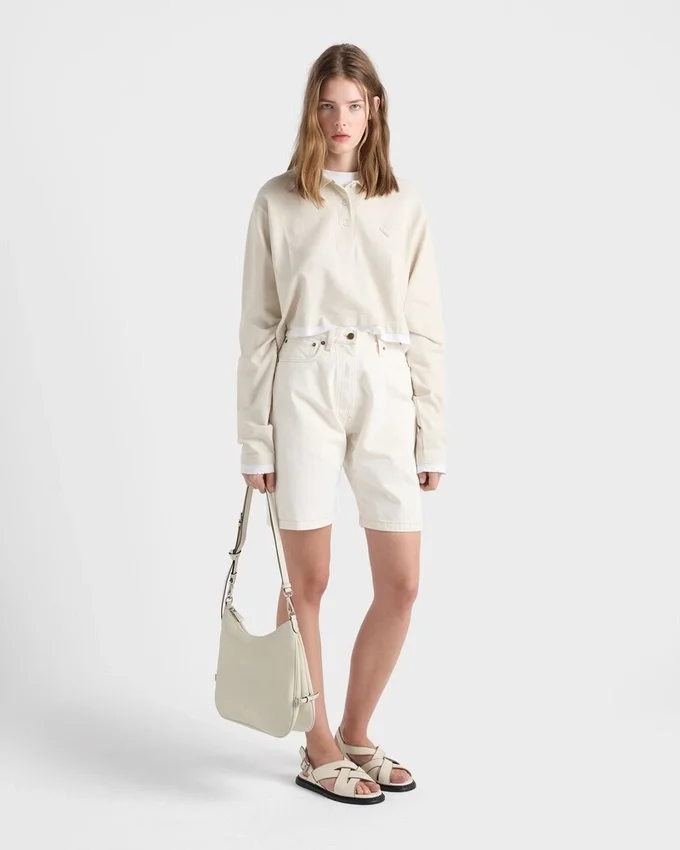 Bolso de hombro grande de piel Prada Fold Bolso de hombro grande de piel Prada Fold