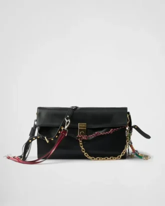 Bolso de hombro grande de piel Prada Soft Sound con adornos Bolso de hombro grande de piel Prada Soft Sound con adornos