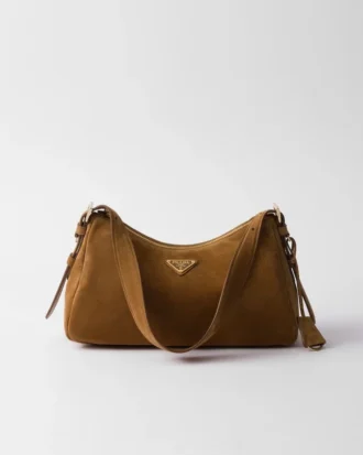 Bolso de hombro mediano de ante Prada Aimae