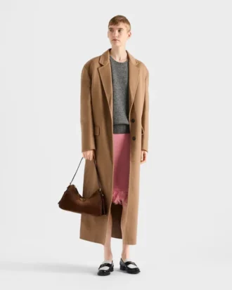 Bolso de hombro mediano de ante Prada Aimae