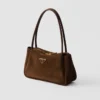 Bolso de hombro mediano de ante Prada Darling Bolso de hombro mediano de ante Prada Darling