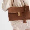 Bolso de hombro mediano de ante Prada Soft de Prada Bolso de hombro mediano de ante Prada Soft de Prada