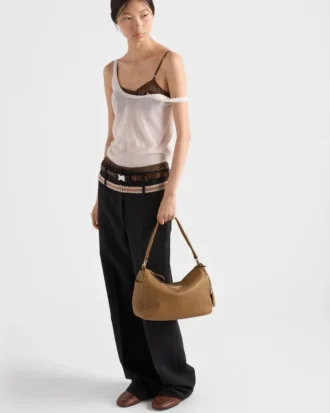Bolso de hombro mediano de piel