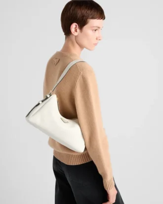 Bolso de hombro mediano de piel Prada Aimae