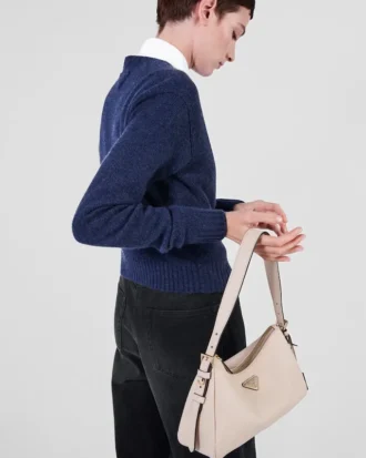 Bolso de hombro mediano de piel Prada Aimae