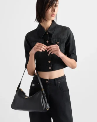 Bolso de hombro mediano de piel Prada Aimae