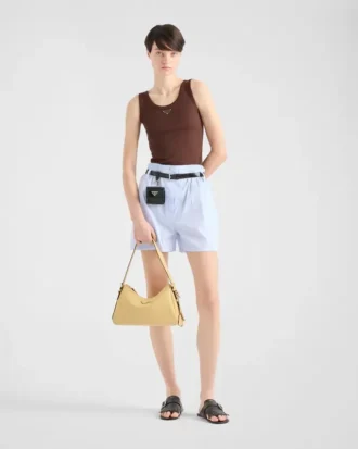 Bolso de hombro mediano de piel Prada Aimae