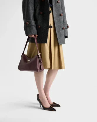 Bolso de hombro mediano de piel Prada Aimae