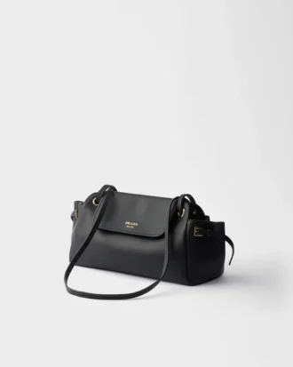 Bolso de hombro mediano de piel Prada Carry