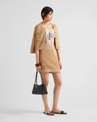 Bolso de hombro mediano de piel Prada Darling