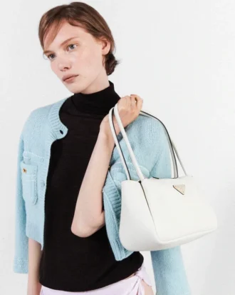 Bolso de hombro mediano de piel Prada Darling