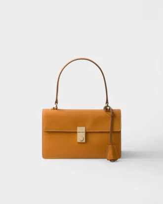 Bolso de hombro mediano de piel Prada Soft de Prada