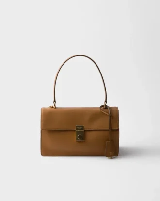 Bolso de hombro mediano de piel Prada Soft de Prada