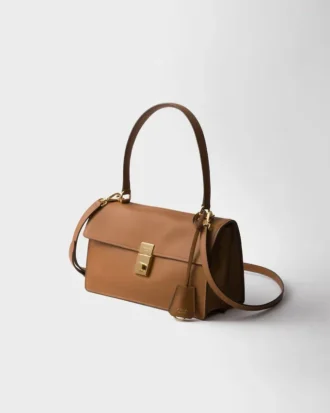Bolso de hombro mediano de piel Prada Soft de Prada