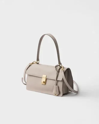 Bolso de hombro mediano de piel Prada Soft de Prada