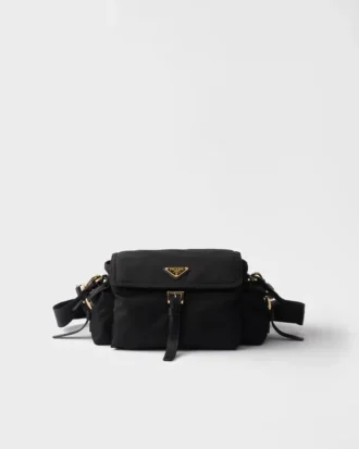 Bolso de hombro mediano Prada Explore de Re-Nylon con solapa