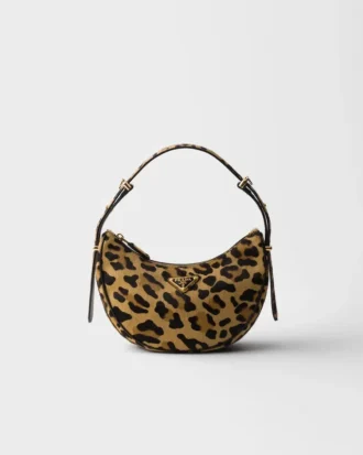 Bolso de hombro mini de piel estampada Prada Arqua