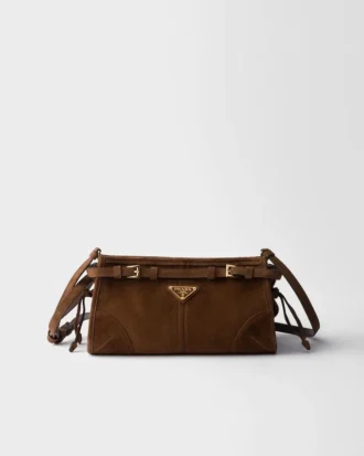 Bolso de hombro pequeño de ante Prada Bonnie