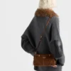 Bolso de hombro pequeño de ante Prada Bonnie Bolso de hombro pequeño de ante Prada Bonnie