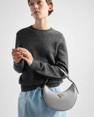 Bolso de hombro pequeño de piel Prada Arqua