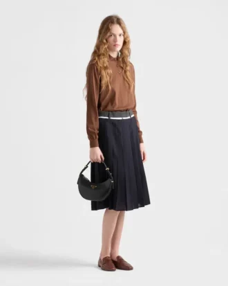 Bolso de hombro pequeño de piel Prada Arqua