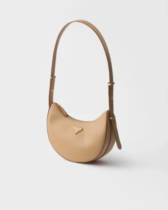 Bolso de hombro pequeño de piel Prada Arqua