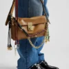 Bolso de hombro pequeño de piel Prada Soft con charms Bolso de hombro pequeño de piel Prada Soft con charms