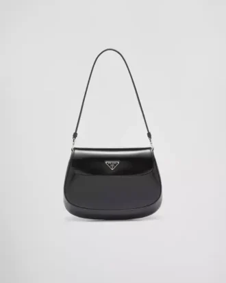 Bolso de hombro pequeño Prada Cleo de piel cepillada con solapa