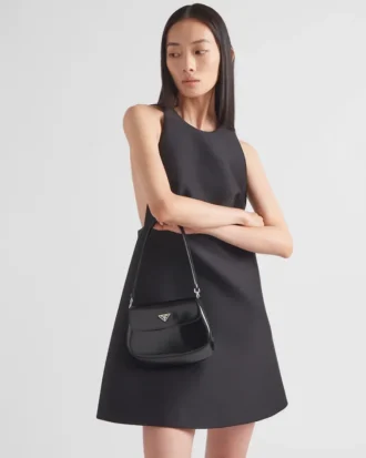 Bolso de hombro pequeño Prada Cleo de piel cepillada con solapa