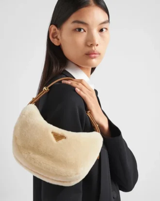 Bolso de hombro Prada Arqué de piel de oveja y cuero