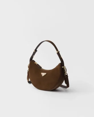 Bolso de hombro Prada Arqua Mini de ante