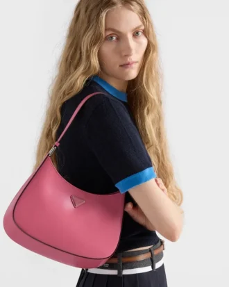 Bolso de hombro Prada Cleo de piel cepillada