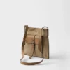 Bolso de hombro Prada Route de lona y piel Bolso de hombro Prada Route de lona y piel