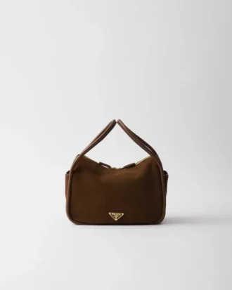 Bolso de mano Prada Darling de ante