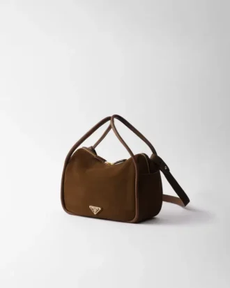 Bolso de mano Prada Darling de ante