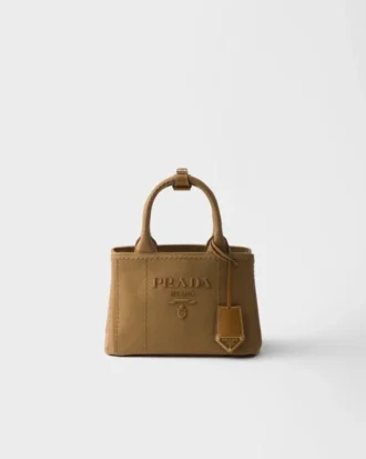 Bolso de mano Prada Jardiniare Mini de lona de algodón