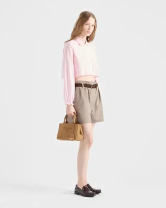 Bolso de mano Prada Jardiniare Mini de lona de algodón