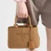 Bolso de mano Prada Jardiniare Mini de lona de algodón Bolso de mano Prada Jardiniare Mini de lona de algodón