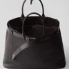 Bolso de piel con hebilla y cinturón de Prada