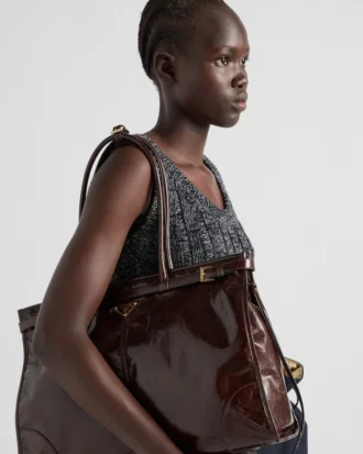 Bolso de piel extragrande Prada Bonnie