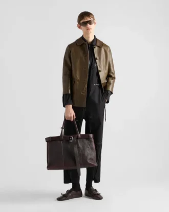 Bolso de piel napa con hebilla de Prada