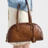 Bolso de piel Prada Bowling mediano con asa superior Bolso de piel Prada Bowling mediano con asa superior
