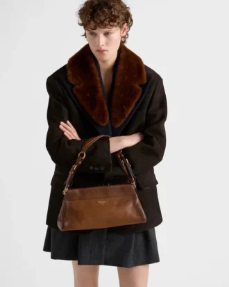 Bolso de piel Prada EnchaîNa mediano
