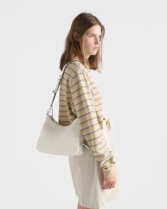 Bolso de piel Prada Fold mediano